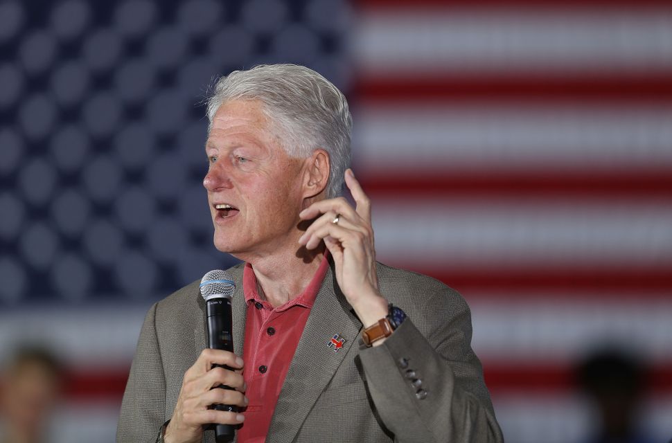 Fromer president Bill Clinton speaks during a rally at the Florida City Youth Activity Center to encourage voters to cast a ballot for his wife Democratic presidential candidate Hillary Clinton on November 1, 2016 in Florida City, Florida.