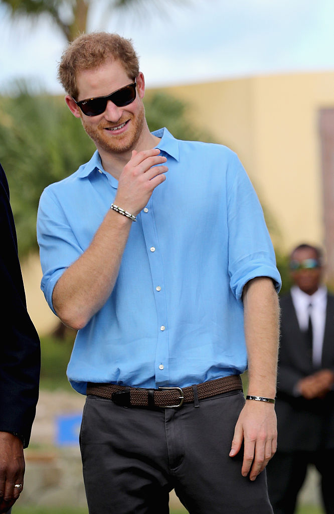 Prince Harry attends a youth sports festival at Sir Vivian Richards Stadium showcasing Antigua and Barbuda's national sports, on the second day of an official visit to the Caribbean on November 21, 2016 in Antigua, Antigua and Barbuda. Prince Harry's visit to The Caribbean marks the 35th Anniversary of Independence in Antigua and Barbuda and the 50th Anniversary of Independence in Barbados and Guyana.