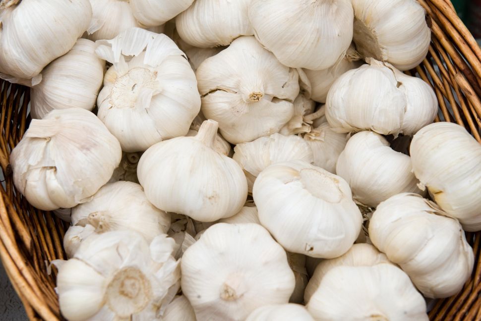 Cloves of garlic.