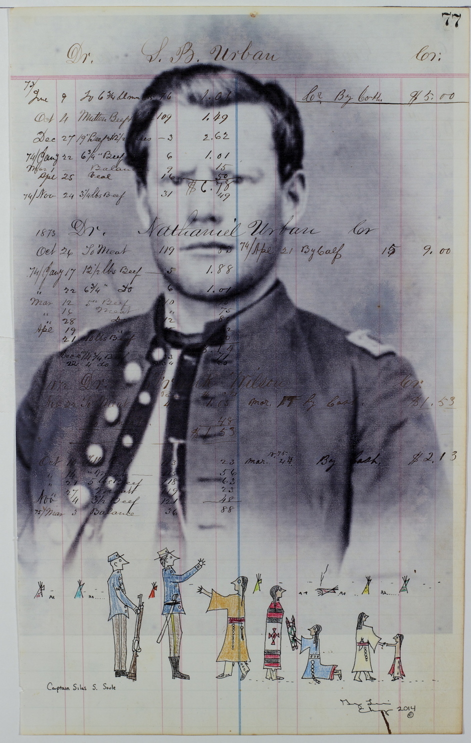 Ledger art of Captain Silas S. Soule by George Levi (2014).
