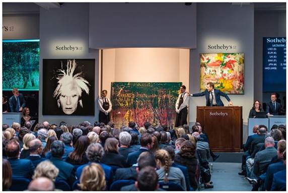 Auctions underway at Sotheby's.