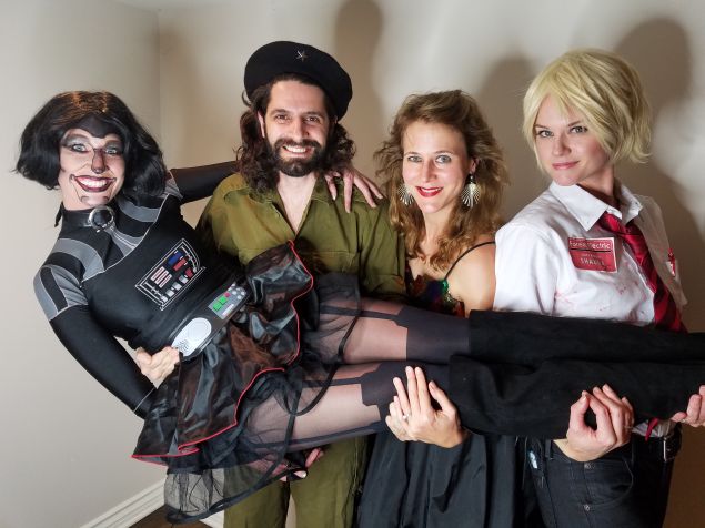 Jon Levy and friends at Max Landis Halloween party in Los Angeles.