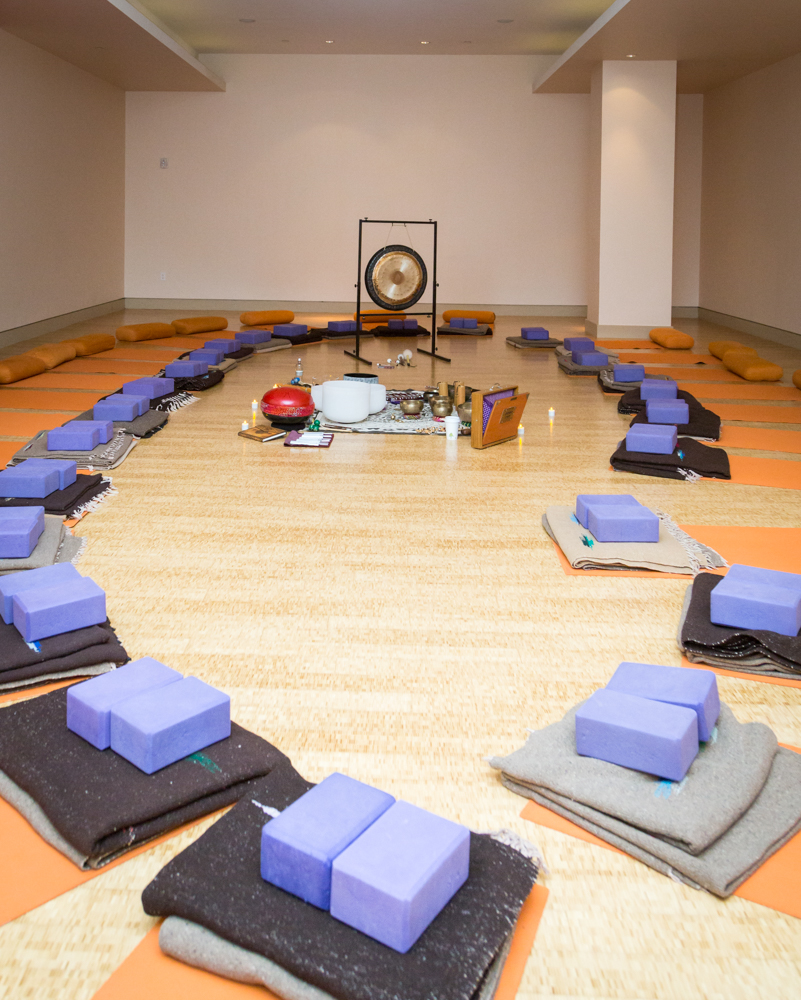 A Pure Yoga sound bath.