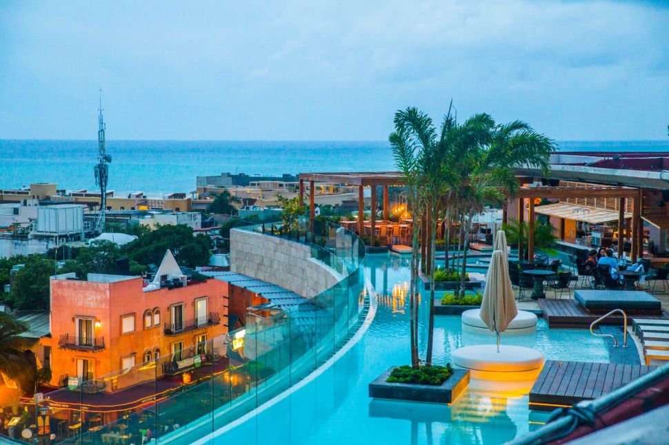 The 30,000 square foot rooftop at The Thompson Playa Del Carmen