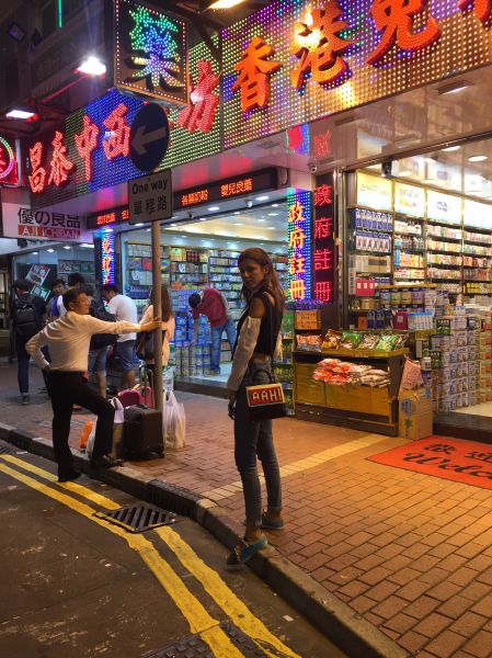 Colorful shopping abounds in Hong Kong.