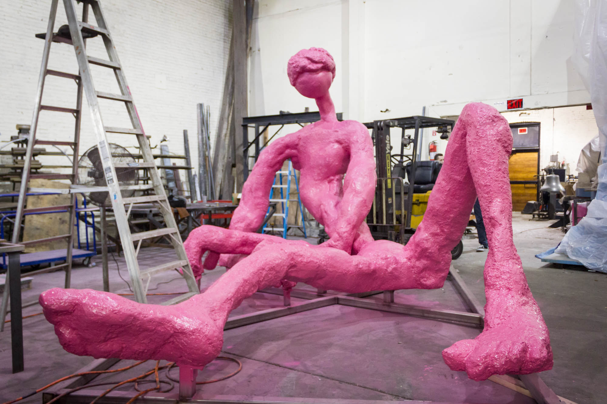 Sunbathers by Ohad Meromi will make its way from the New York Art Foundry in Gowanus to Long Island City on Saturday, November 12.