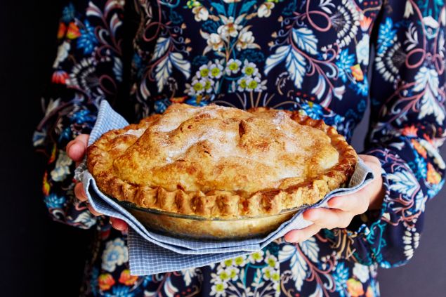 Homemade pies are tricky, but I managed and was happy to serve something I baked myself.