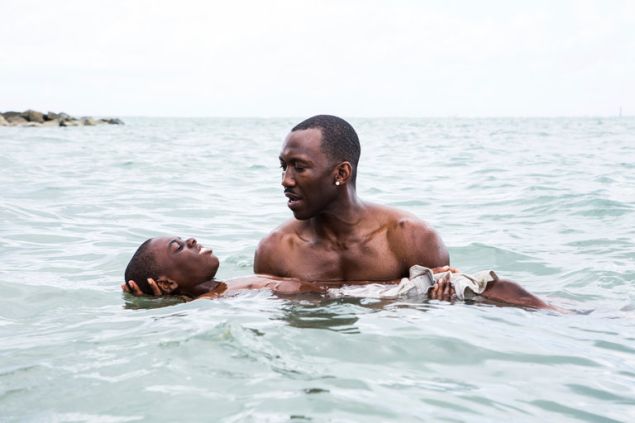 Alex Hibbert and Mahershala Ali in Moonlight.