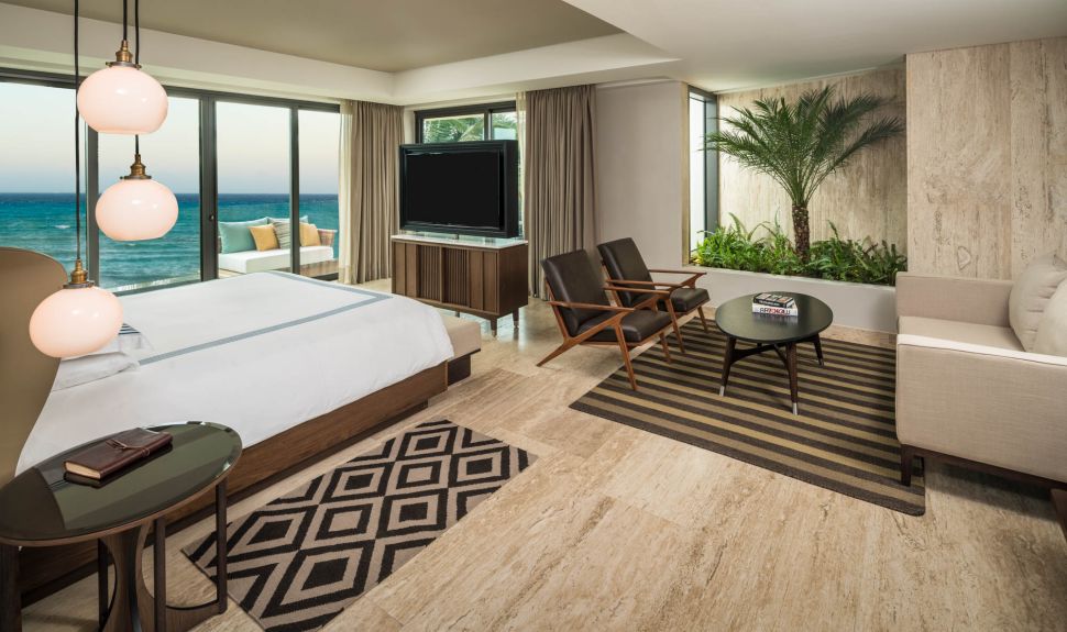 A guest room at The Thompson Beach House