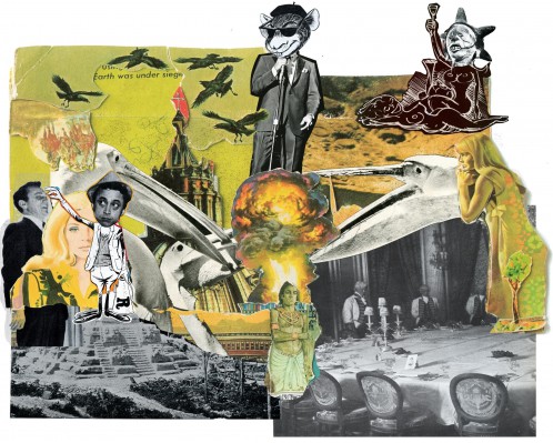 "Paranoia Man in a Rat Fink Room" by Jonah Freeman and Justin Lowe. Commissioned by Storefront for Art and Architecture and the New York Comedy Festival.