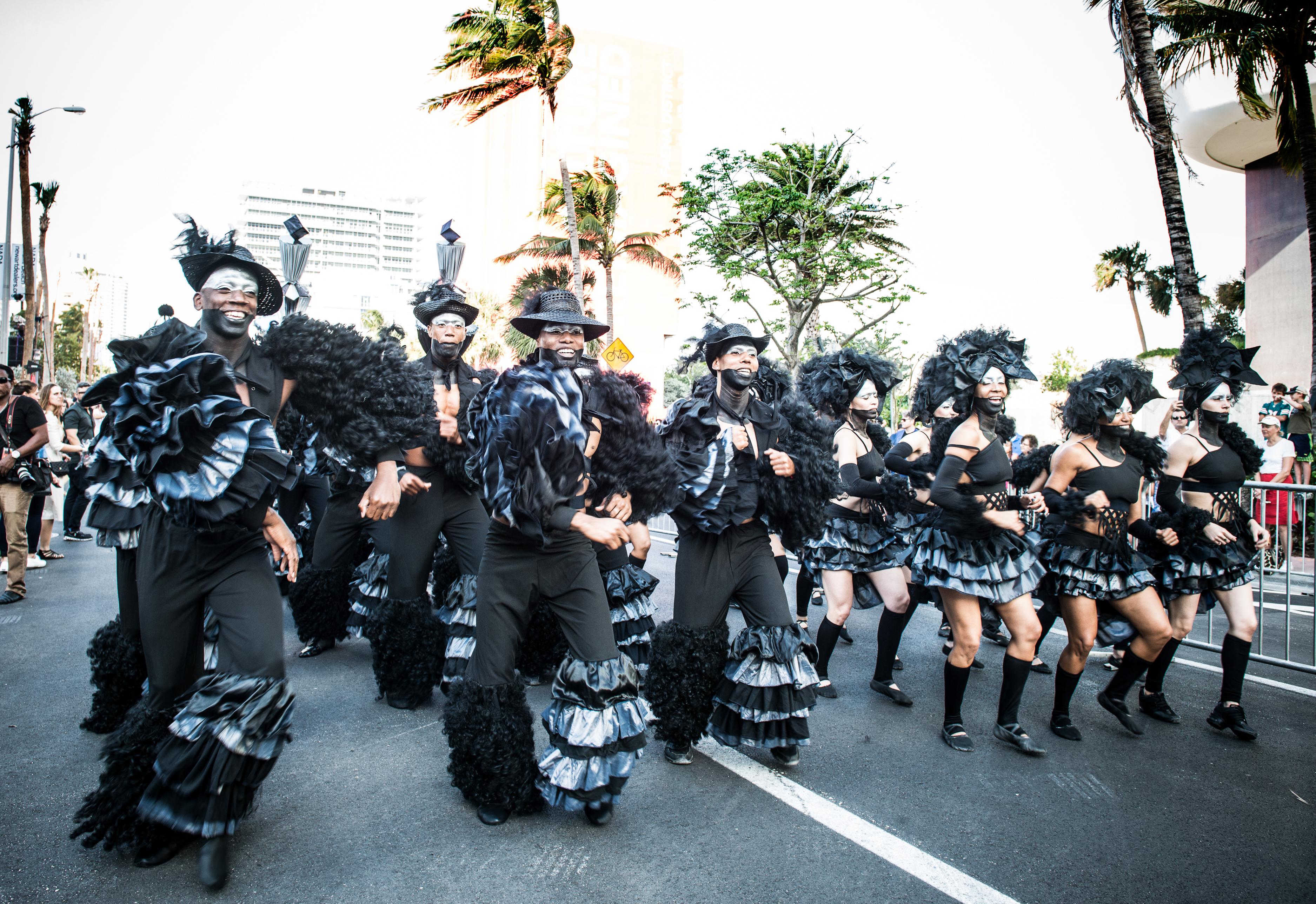 Faena Art and Claire Tancons' Tide by Side, a processional performance that kicked-off Miami Art Week 2016 in the Faena District on November 27.