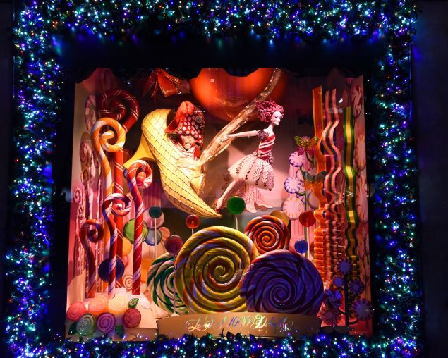 A sugar sweet window at Saks Fifth Avenue.
