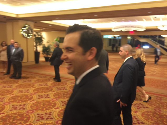 Fulop arrives at Caesars Atlantic City.