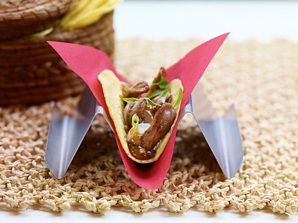 China Poblano's Silencio taco merges Mexican and Asian flavors.