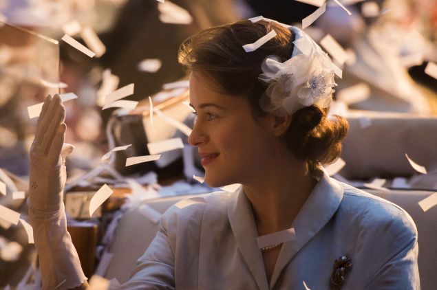Claire Foy as Elizabeth II.
