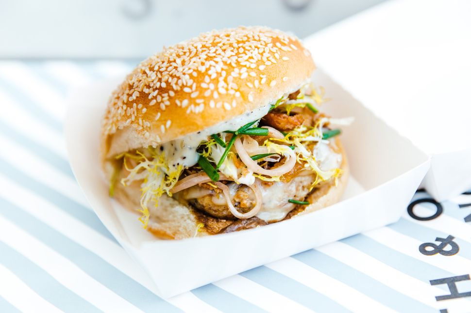The NoMad chicken burger is accessible luxury.