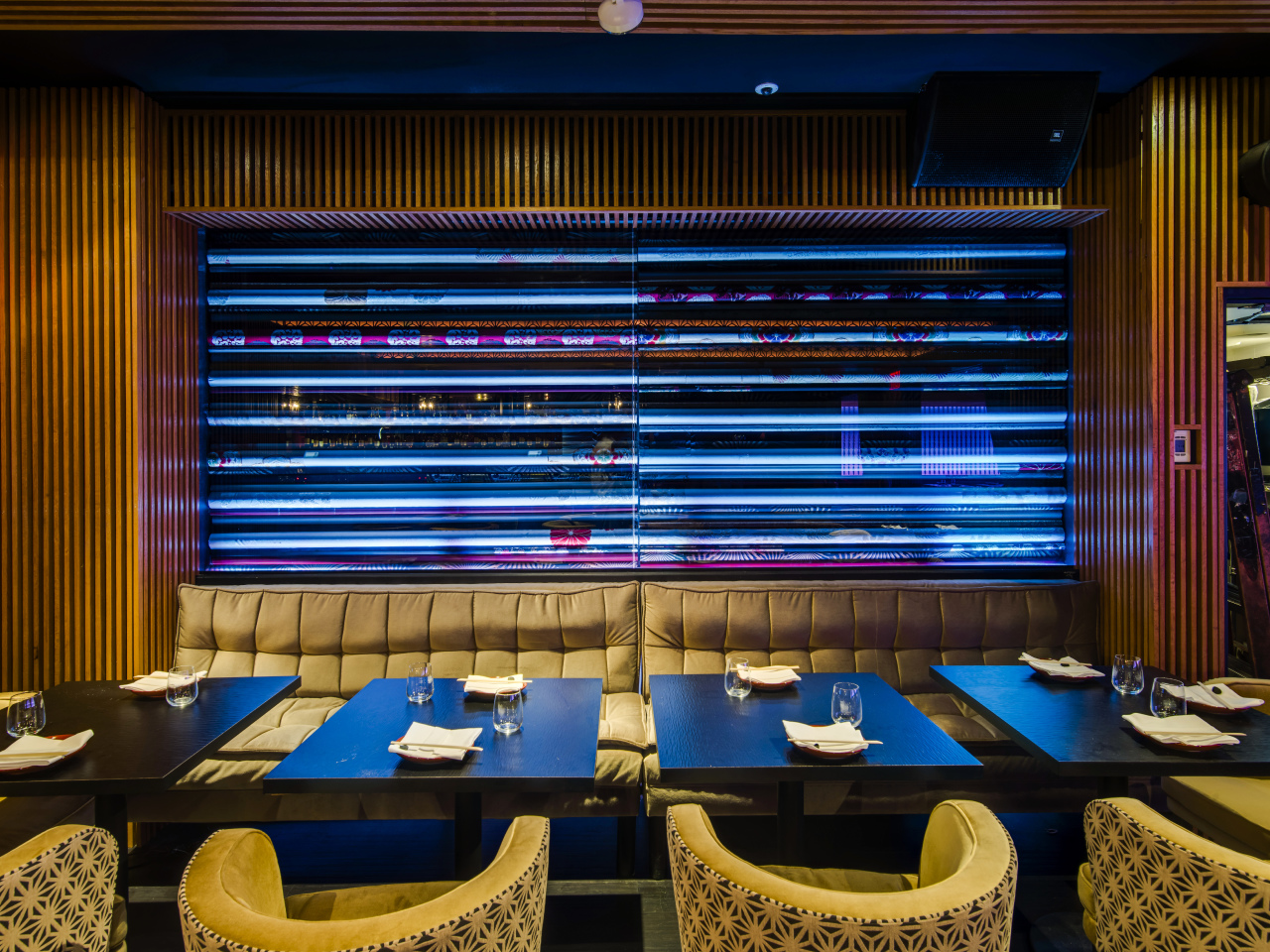 One of the kimono walls at Megu.