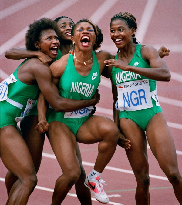 Ken Geiger, Nigerian Relay Team, Olympics, Barcelona, 1992.