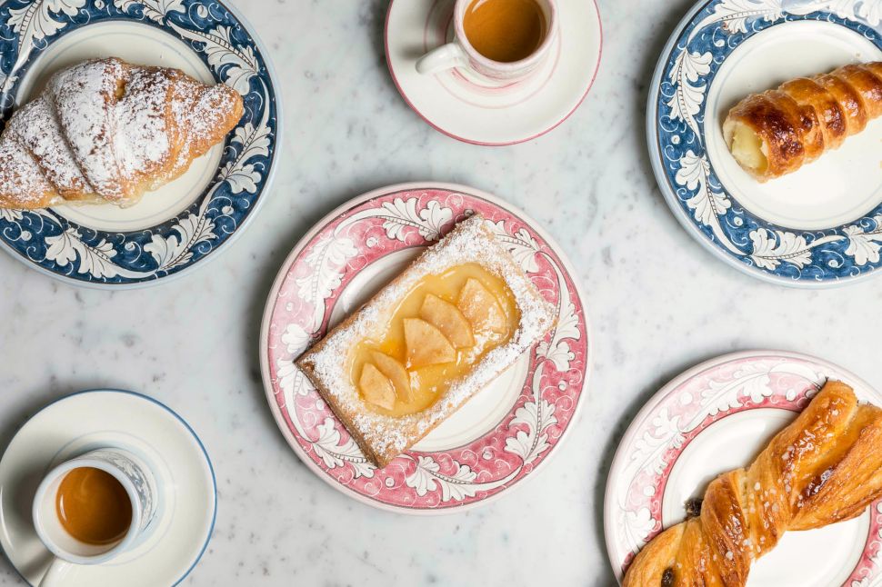 Breakfast is served at Angelini Alimentari.