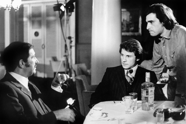 Martin Scorsese directs Cesare Danova and Harvey Keitel in Mean Streets.