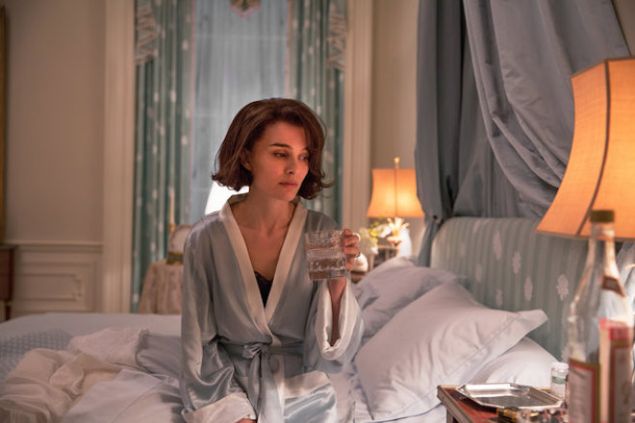 Natalie Portman as the titular, traumatized character in Jackie.