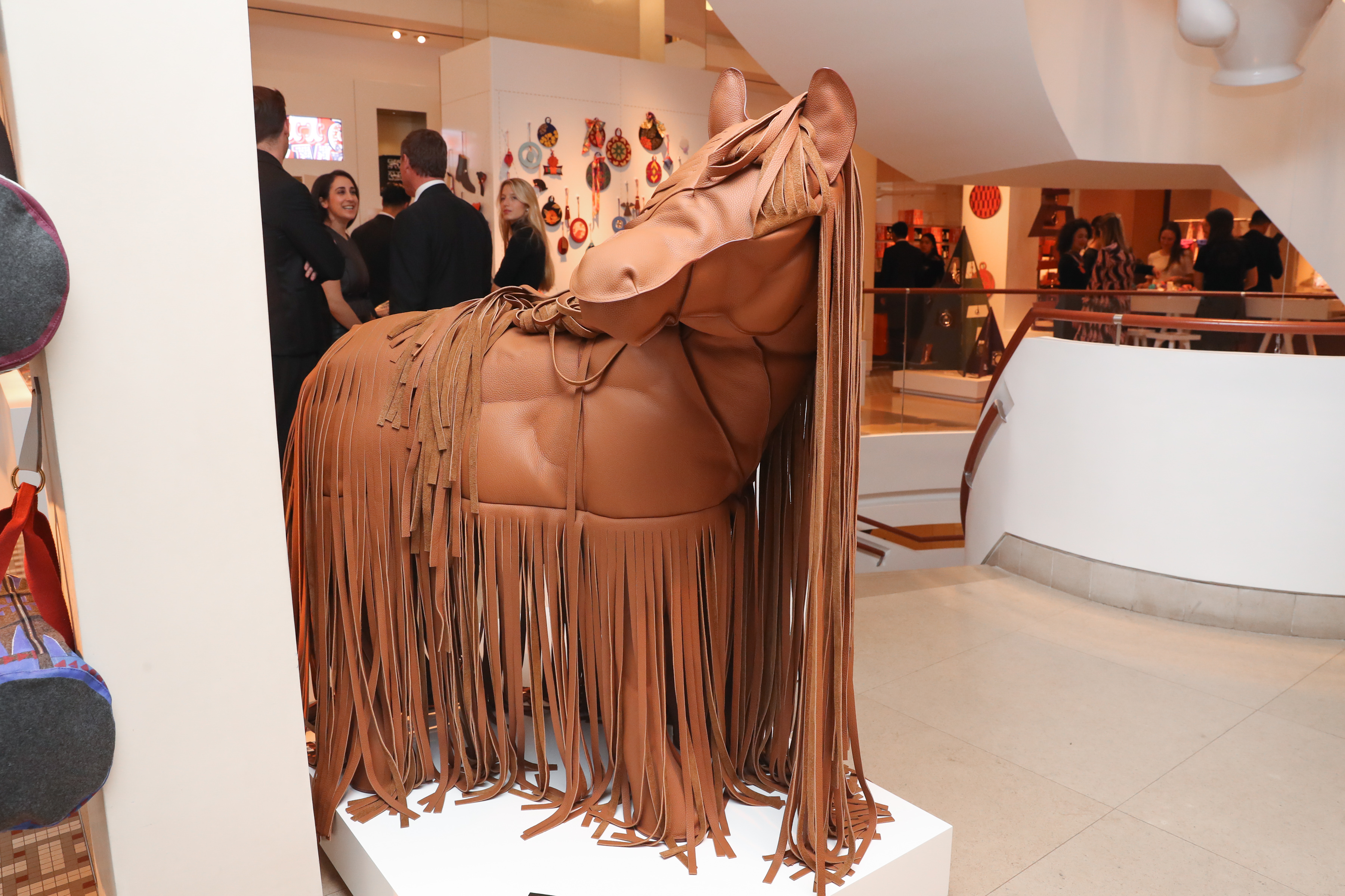petit h and Marjolijn Mandersloot's Poney Shape with Fringes Sculpture.