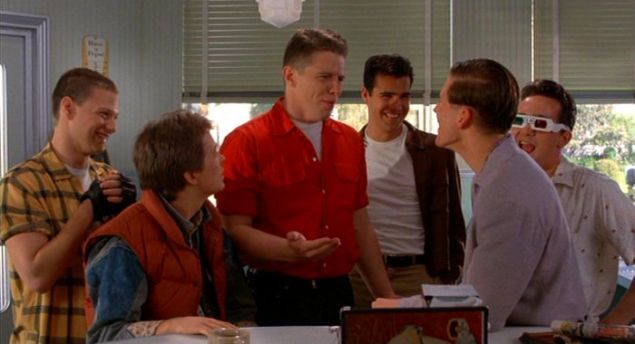 Marty McFly taught his dad how to stand up against bully Biff Tannen in Back to the Future .