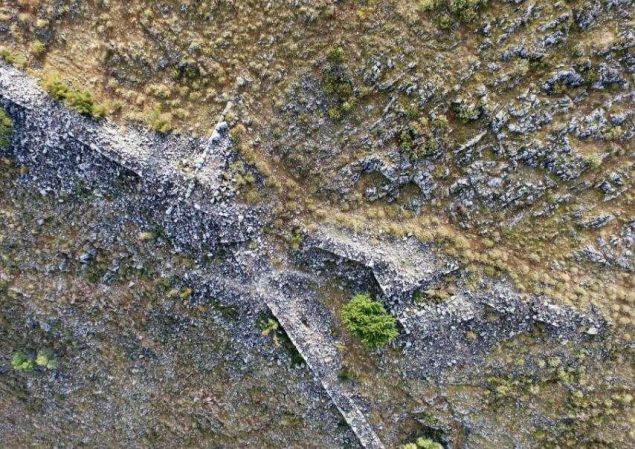 Fortress walls, towers and city gates are clearly visible from the air. 