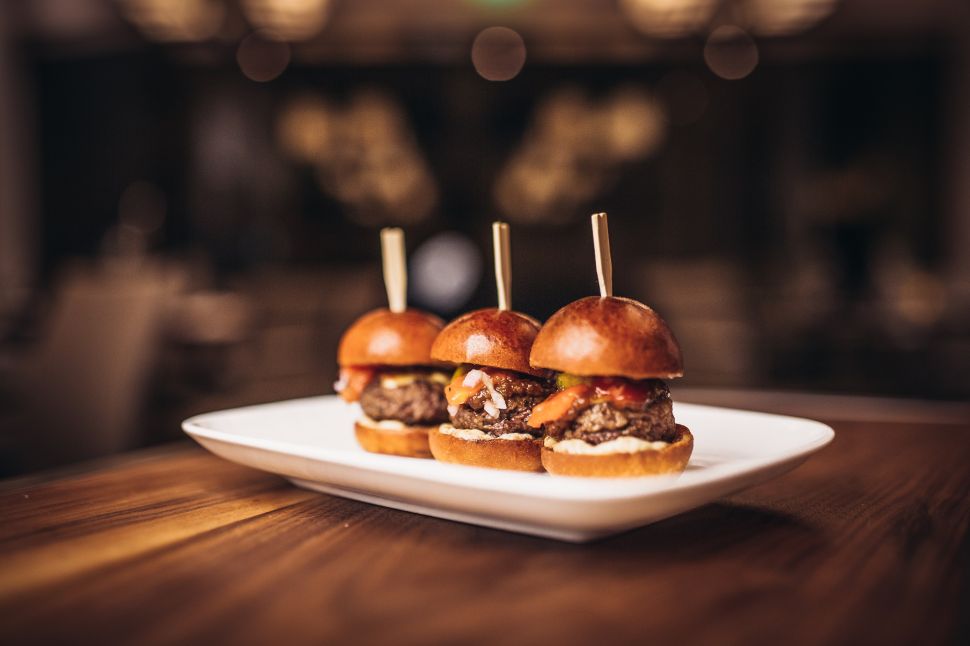 Mini burgers at CUT New York.
