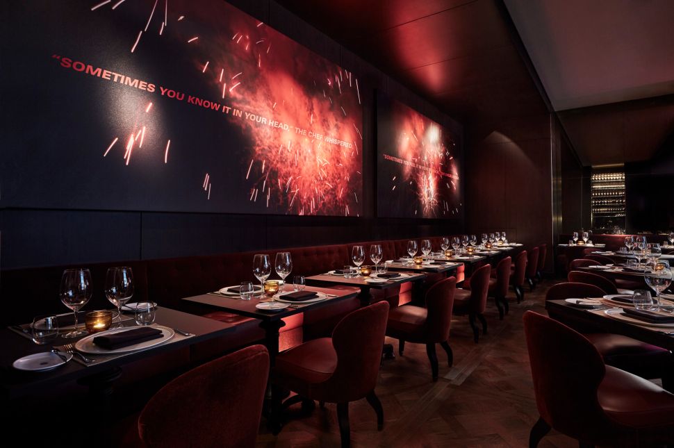The dining room at CUT New York.