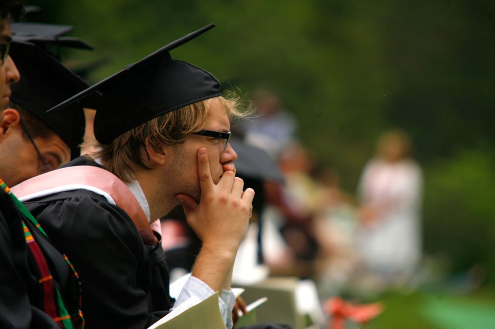 POUGHKEEPSIE, NY - MAY 23: Students attend the Vassar College 2010 commencement at Vassar College on May 23, 2010 in Poughkeepsie, New York.