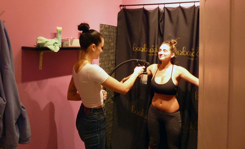 A spray tan in Canda (not me)