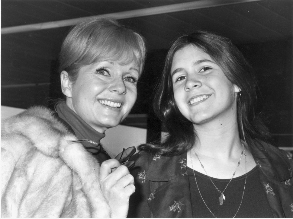Actress Debbie Reynolds with her daughter Carrie Fisher.