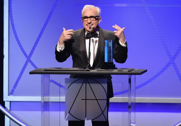 Martin Scorsese speaks at the 18th Annual Art Directors Guild Exellence In Production Design Awards at The Beverly Hilton Hotel.