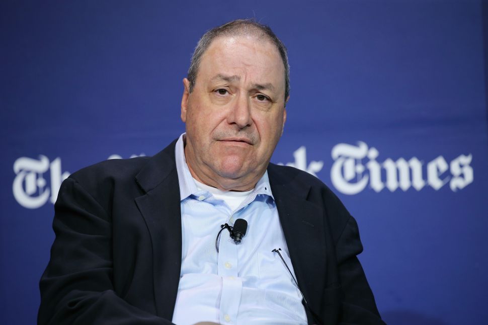 Joe Nocera speaks onstage during the New York Times Schools for Tomorrow conference at New York Times Building on September 17, 2015 in New York City.