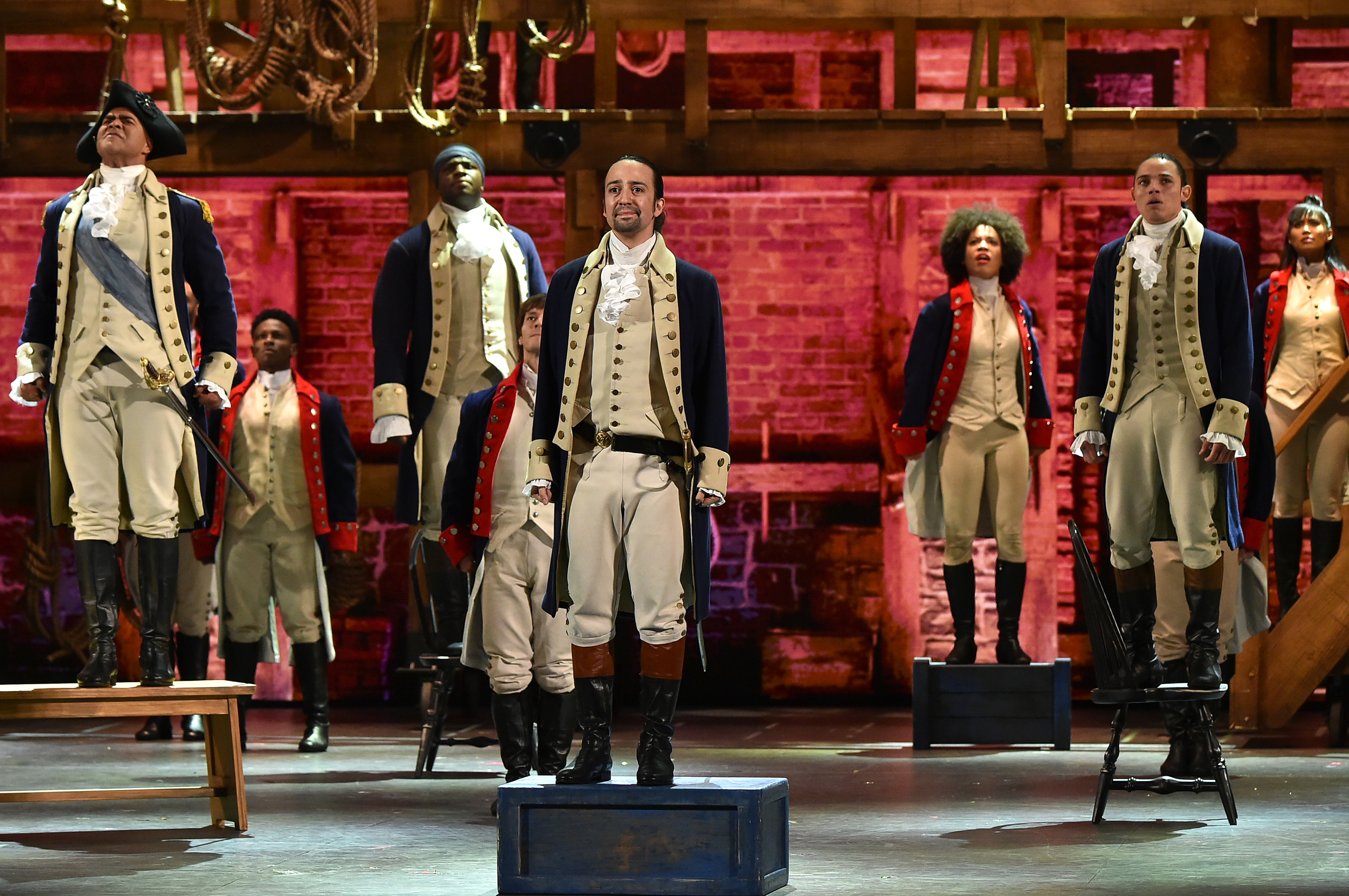 Lin-Manuel Miranda of 'Hamilton' performs onstage during the 70th Annual Tony Awards at The Beacon Theatre on June 12, 2016 in New York City.