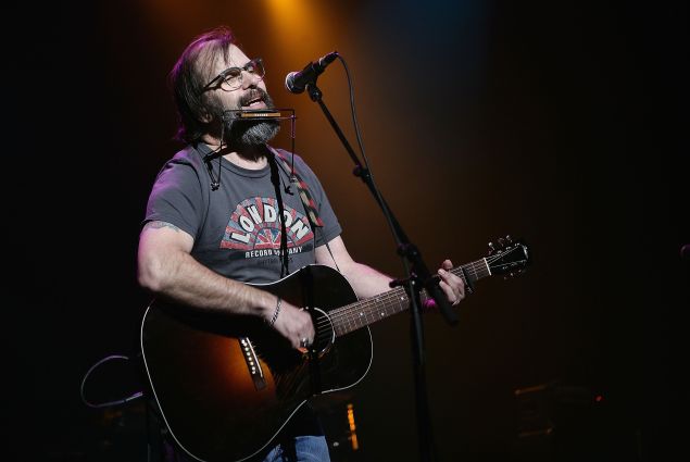 Steve Earle performs at the Bring 'Em Home Now! 3rd Iraq War Anniversary Concert at Hammerstein Ballroom March 20, 2006 in New York City. (Photo by )