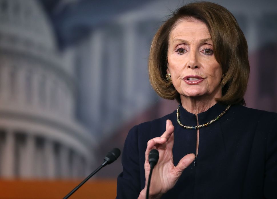 House Minority Leader Nancy Pelosi speaks to the media during her weekly news conference on Capitol Hill, December 2, 2016 in Washington, DC.