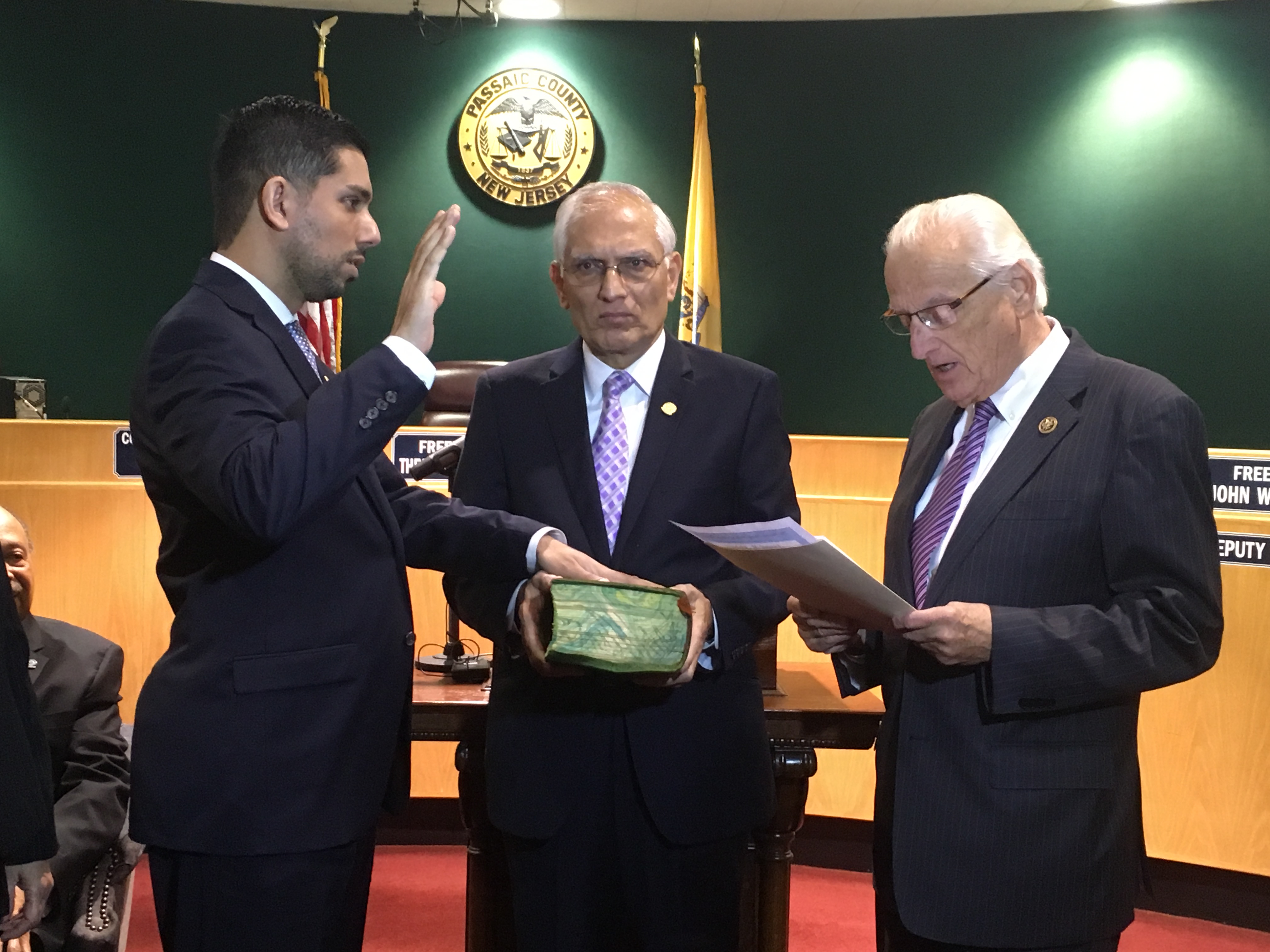 Akhter was sworn in by Congressman Pascrell as the new Passaic County freeholder.