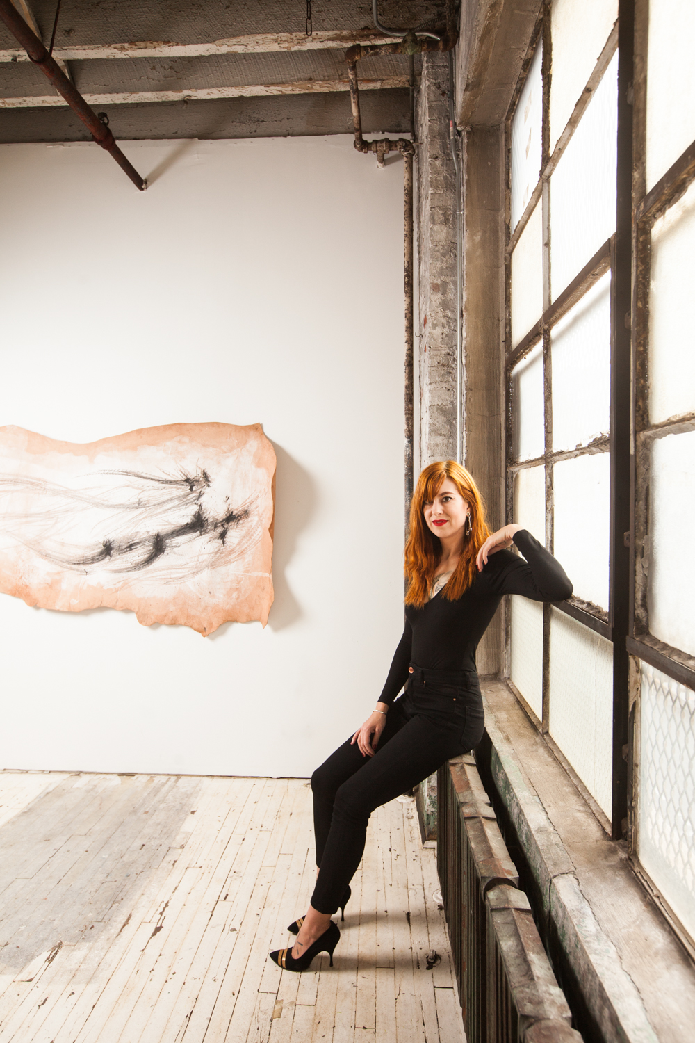 Amanda Wachob in her studio in Brooklyn.