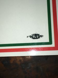 The label on the Abbate mailing.