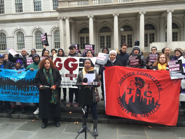 Feminist leaders and organizations call on Council Speaker Melissa Mark-Viverito to support the Right to Know Act.