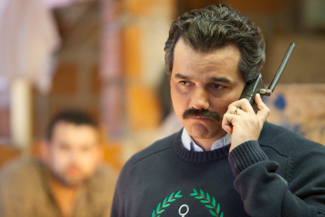 Wagner Moura as Pablo Escobar in Narcos. 