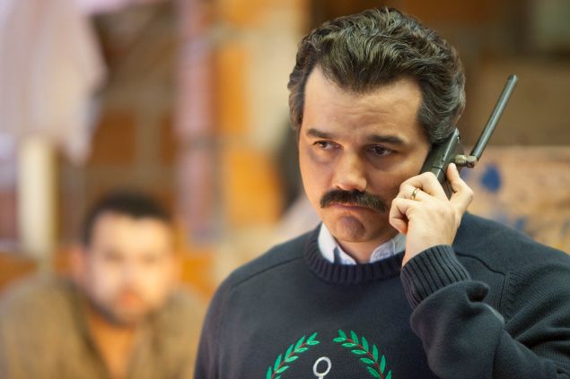 Wagner Moura as Pablo Escobar in Narcos.