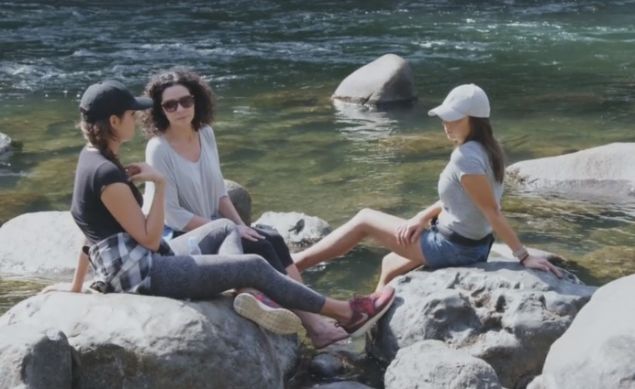 Mom said you can't sit on our rock.