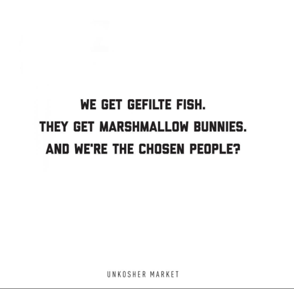 Unkosher Market tests out potential sayings on social media.