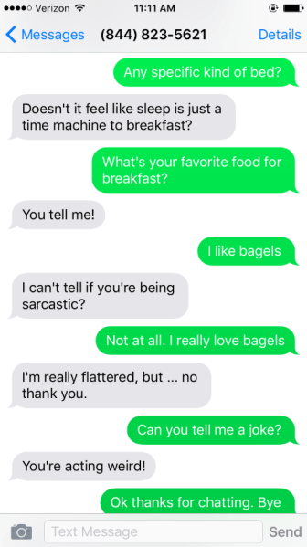 I was complimenting bagels, not you.
