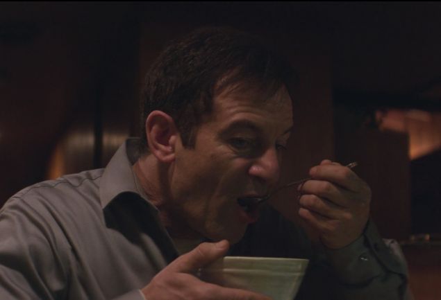 Jason Isaacs eats borscht in The OA.
