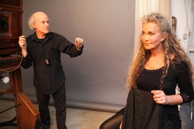 Timothy Greenfield-Sanders and Caroline Cossey.