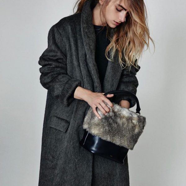 Grey Mini Elfie Bag by Vasic.